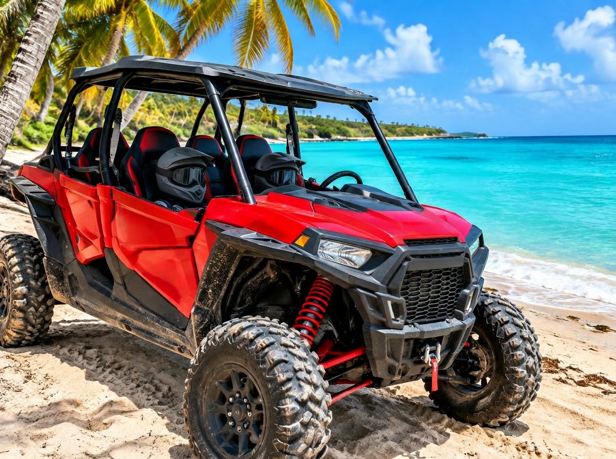 UTV on the coast road